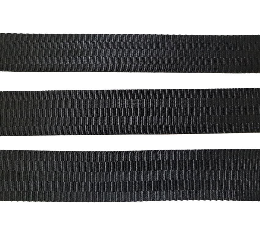 svart sikkerhetsbelte stil nylon webbing