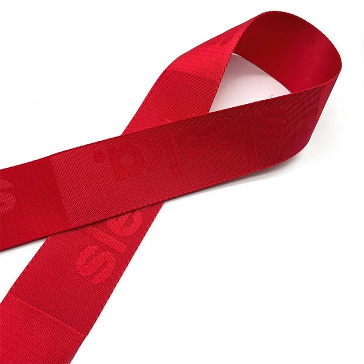 Custom Design Jacquard Logo webbing