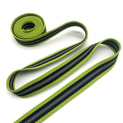 Ensfarget stripete vev med tett polyester